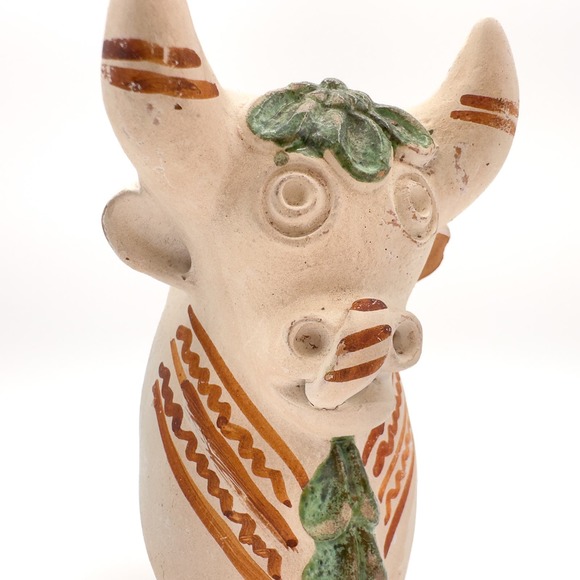 Peruvian Pottery Bull Torito de Pucara Terracotta Sculpture Figurine Vintage - Picture 5 of 13